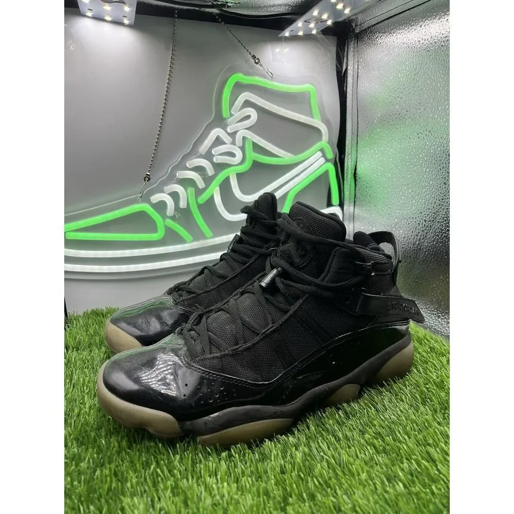 Nike Air Jordan 6‎ Rings Basketball Shoes Black Ice 2018 322992-011 Men's Size 8